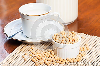 Soybean milk Stock Photo