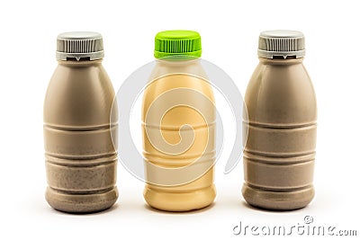 Soybean milk and soybean milk with black sesame Stock Photo