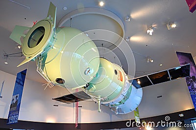 Soyuz Model in Kennedy Space Center Editorial Stock Photo