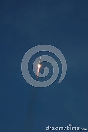 Soyuz Spacecraft In Flight Stock Photo
