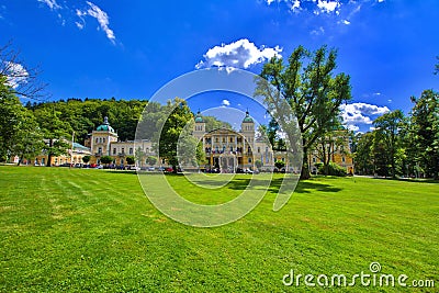 Spa architecture - small spa town in west Bohemia - Marianske Lazne Marienbad - Czech Republic Editorial Stock Photo