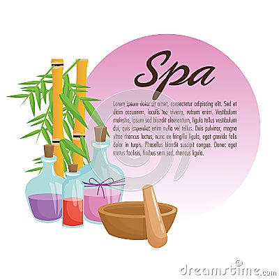 Spa center and healthy lifestyle design Vector Illustration