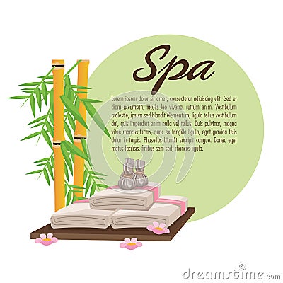 Spa center and healthy lifestyle design Vector Illustration