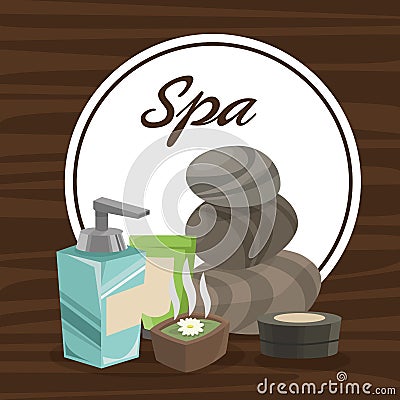 Spa center and healthy lifestyle design Vector Illustration