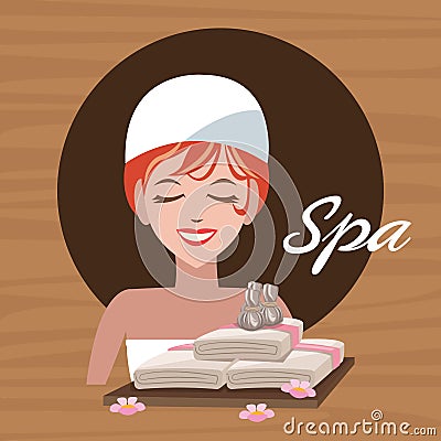 Spa center and healthy lifestyle design Vector Illustration