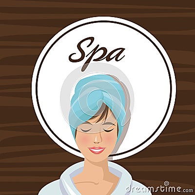 Spa center and healthy lifestyle design Vector Illustration