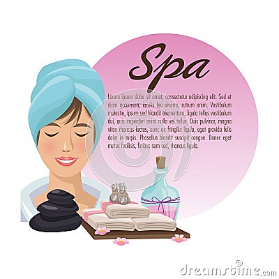 Spa center and healthy lifestyle design Vector Illustration