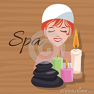 Spa center and healthy lifestyle design Vector Illustration