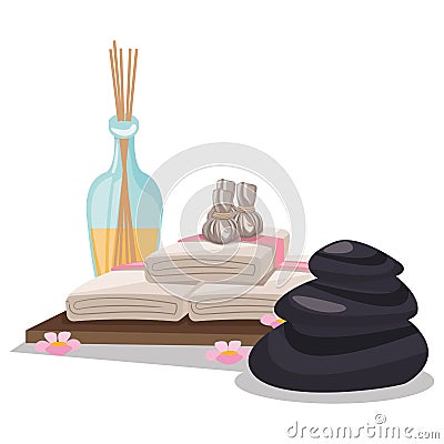 Spa center and healthy lifestyle design Vector Illustration