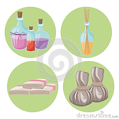 Spa center and healthy lifestyle design Vector Illustration