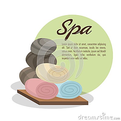 Spa center and healthy lifestyle design Vector Illustration