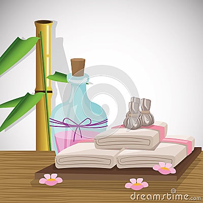 Spa center and healthy lifestyle design Vector Illustration