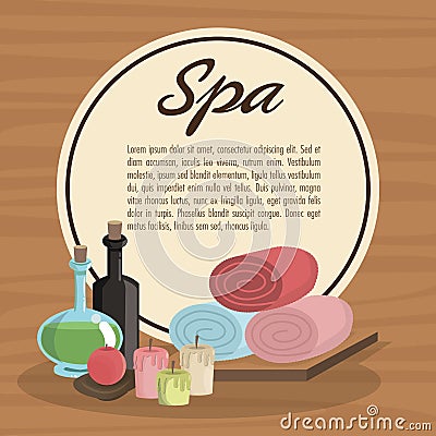 Spa center and healthy lifestyle design Vector Illustration