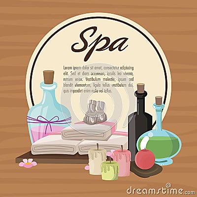 Spa center and healthy lifestyle design Vector Illustration