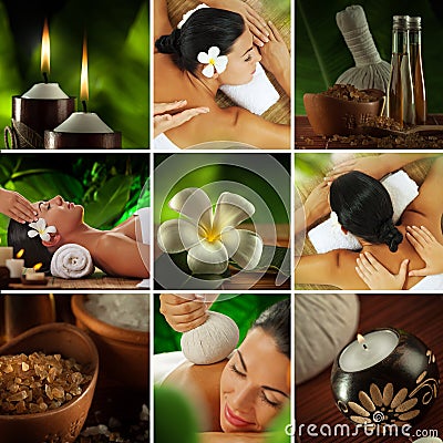 Spa collage Stock Photo