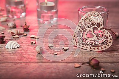 Wellness decoration, Spa concept in Valentine& x27;s Day Stock Photo