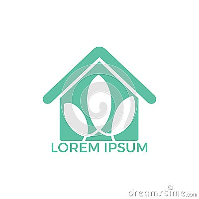 Spa home logo lotus wellness salon and business spa logo. Vector Illustration