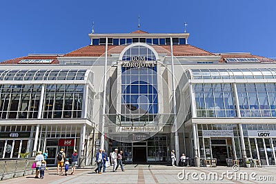 Spa House at the Baltic sea, near the Pier, Sopot, Poland Editorial Stock Photo