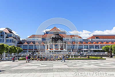 Spa House at the Baltic sea, near the Pier, Sopot, Poland Editorial Stock Photo