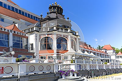 Spa House at the Baltic sea, near the Pier, Sopot, Poland Editorial Stock Photo