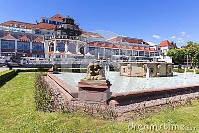 Spa House at the Baltic sea, near the Pier, Sopot, Poland Editorial Stock Photo