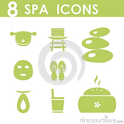 Spa icons set Vector Illustration