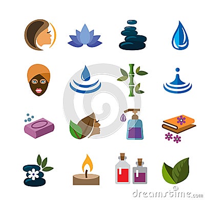 Spa icons Vector Illustration