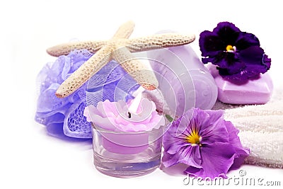 Spa Items Purple Stock Photo