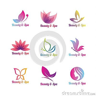 Spa logo set Vector Illustration