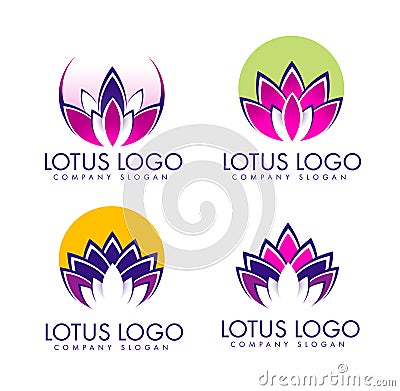 Spa Lotus Logo Stock Photo