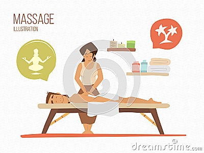 Spa massage Vector Illustration