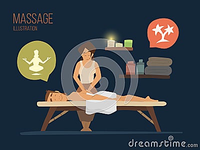 Spa massage Vector Illustration