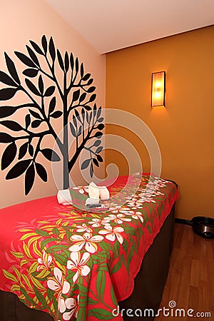 Spa Massage Room Stock Photo
