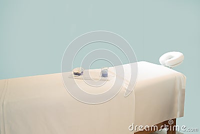 SPA Massage table Stock Photo