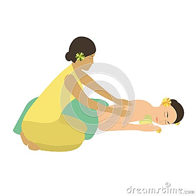 Spa Massage vector illustration. Vector Illustration