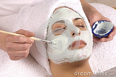 Spa Organic Facial Mask Stock Photo