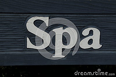 Spa resort sign Stock Photo