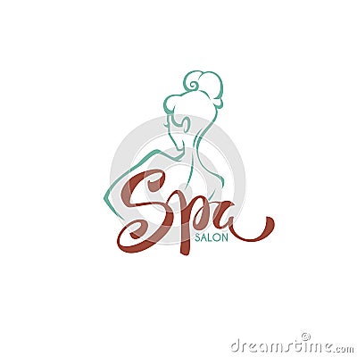 Spa Salon and Body Care Studio Logo Template Vector Illustration