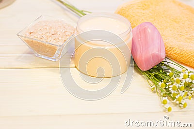 Spa salon essentials Stock Photo