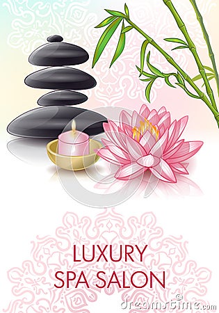 Spa Salon Poster Vector Illustration