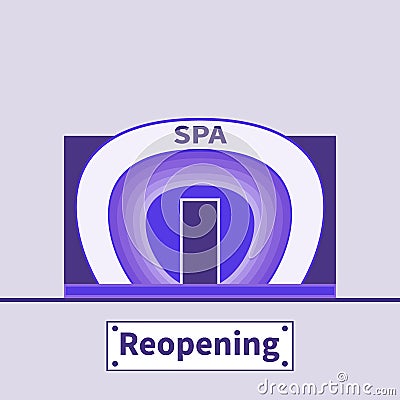 SPA salon reopening after virus Covid19 pandemic Vector Illustration