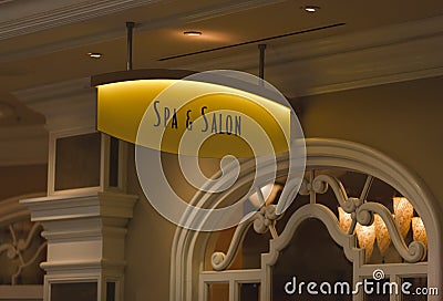 Spa & Salon Sign Stock Photo