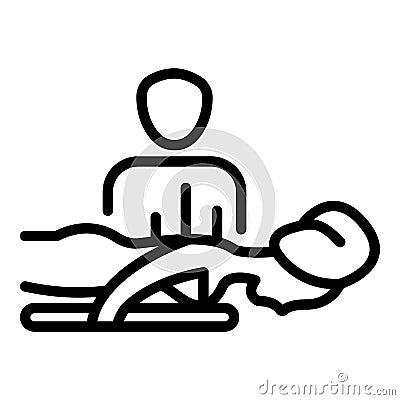 Spa saloon massage icon, outline style Vector Illustration