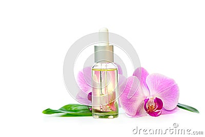 Spa setting with orchids, aromatherapy concept Stock Photo