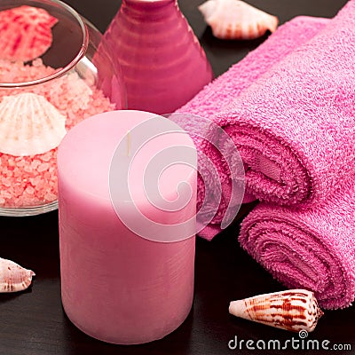Spa setting therapy Stock Photo