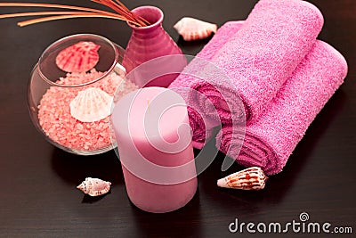 Spa setting therapy Stock Photo