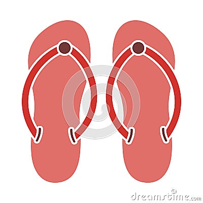 Spa Slippers Icon Vector Illustration