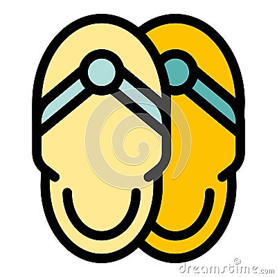 Spa slippers icon vector flat Vector Illustration