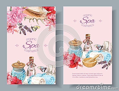 Spa treatment banners Vector Illustration