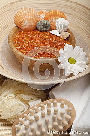 Spa treatment - Massage equipment Stock Photo